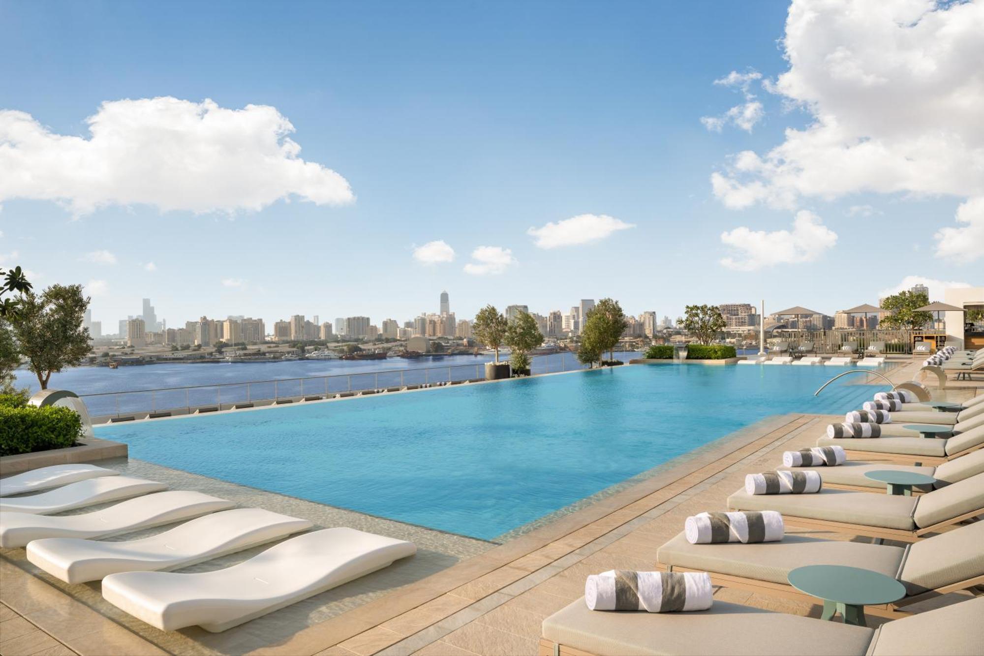 Address Creek Harbour Hotell Dubai Eksteriør bilde View of the pool at the Four Seasons Hotel, Cairo